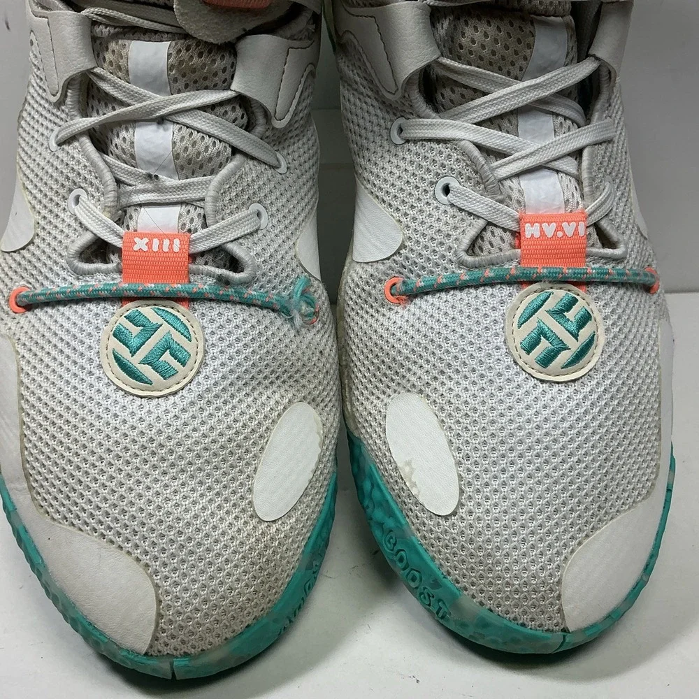 Adidas Harden Vol 6 Mens 11.5 White Basketball Shoes Athletic Sneakers GW9031‎